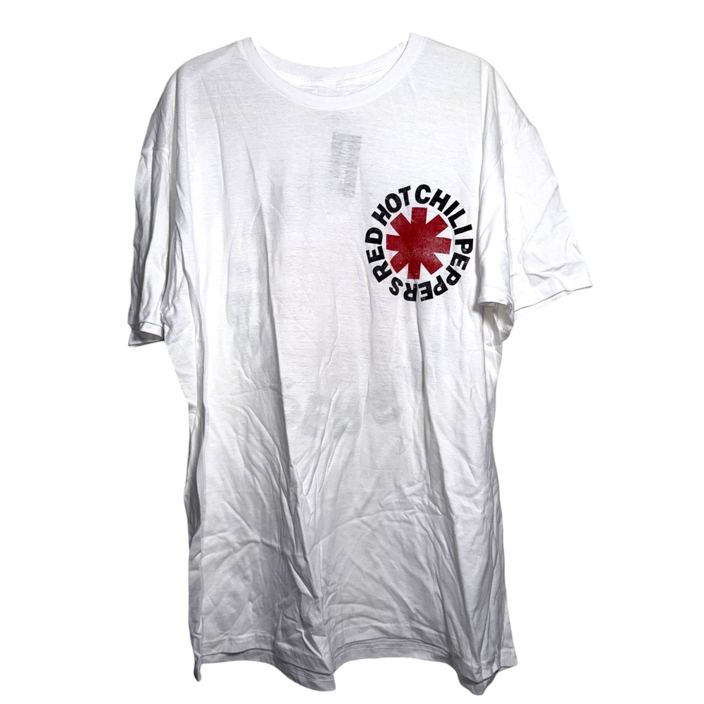 Red Hot Chili Peppers RHCP Hot Topic NWT Hall of Fame Logo Tee White 2XL‎